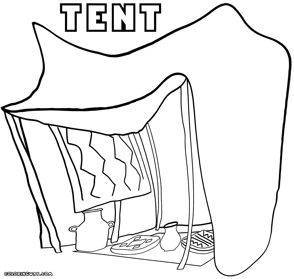 Tent Coloring Page