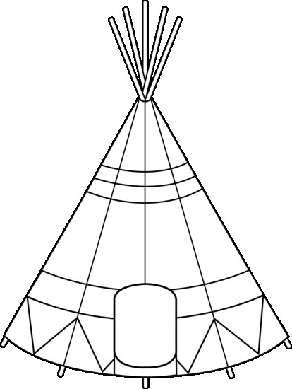 414x550 Teepee Tent Coloring Page Free Clip Art For Kids 30374