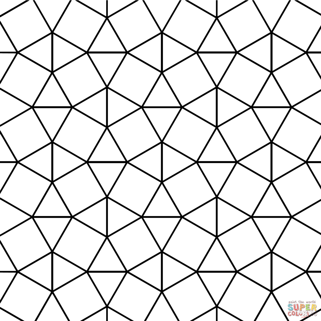 1024x1024 Tessellation Coloring Pages General Escher Sheets Free High