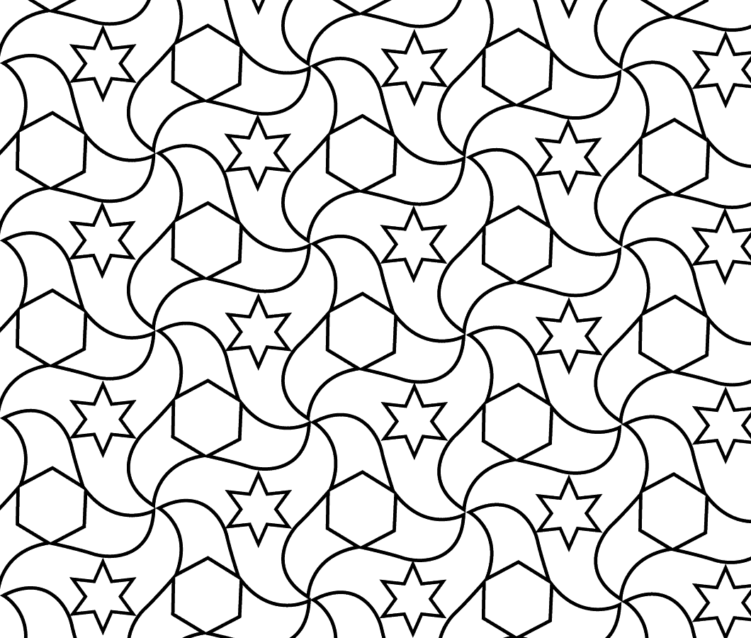 1060x900 Tessellation Coloring Pages For Kids Sheets Freeions Printable