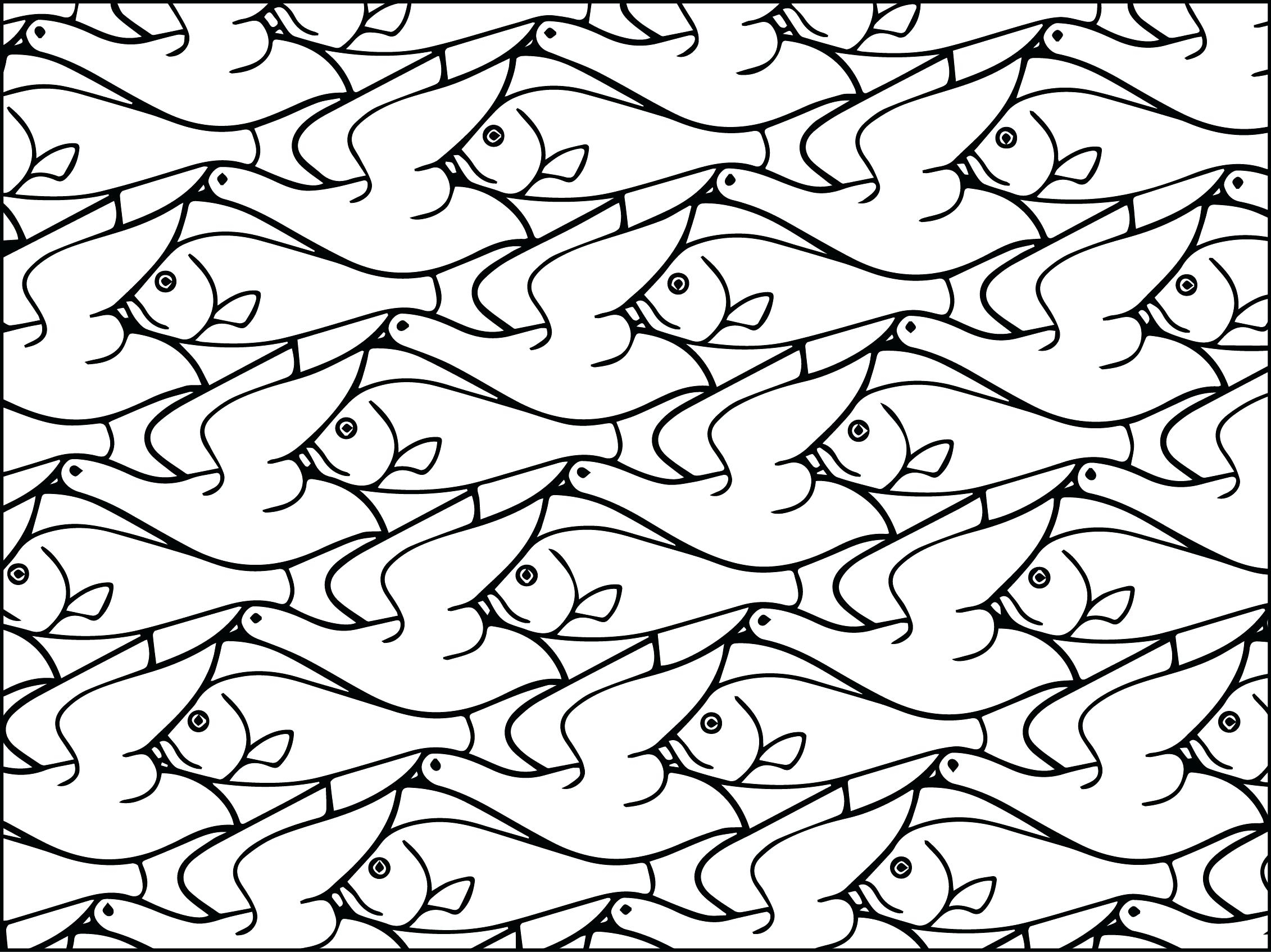 2262x1694 Escher Coloring Pages Printable Coloring For Kids 2018
