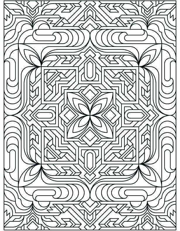 615x790 Tessellation Coloring Pages Tessellation Coloring Pages Geometric