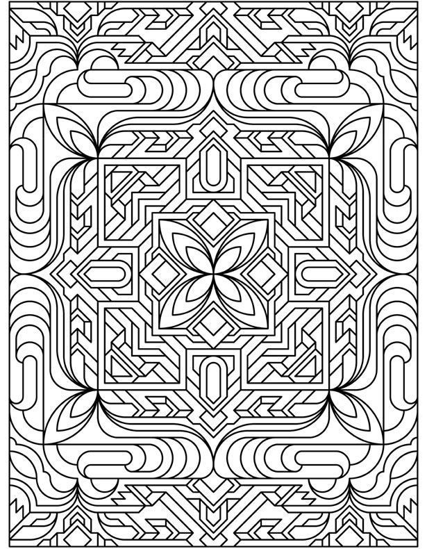 615x790 Tessellation Coloring Pages Printable Colouring Book 30566