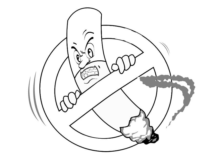 875x620 Coloring Page No Smoking