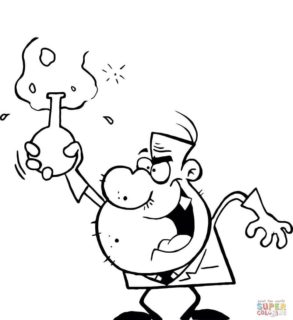 962x1050 Free Mad Scientist Coloring Pages Wonderful Printable Easy Images