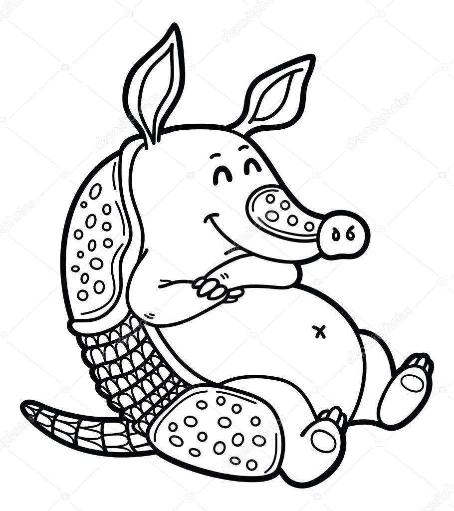 910x1024 Coloring For Kids Pages Mammals Armadillo Page Printable Free