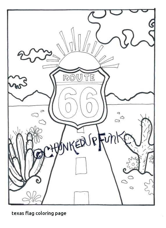 570x784 Tx Flag Coloring Page