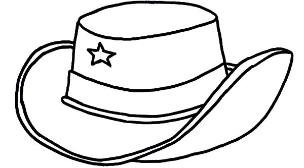 600x333 Hat Of The Texas Ranger Coloring Page