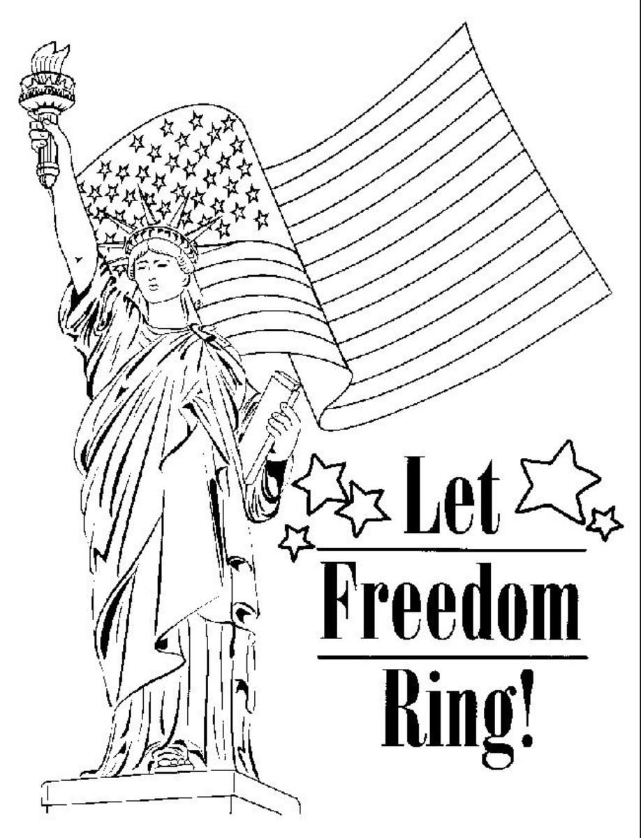 918x1200 Liberty The United States Symbols Coloring Us Pages Free Printable