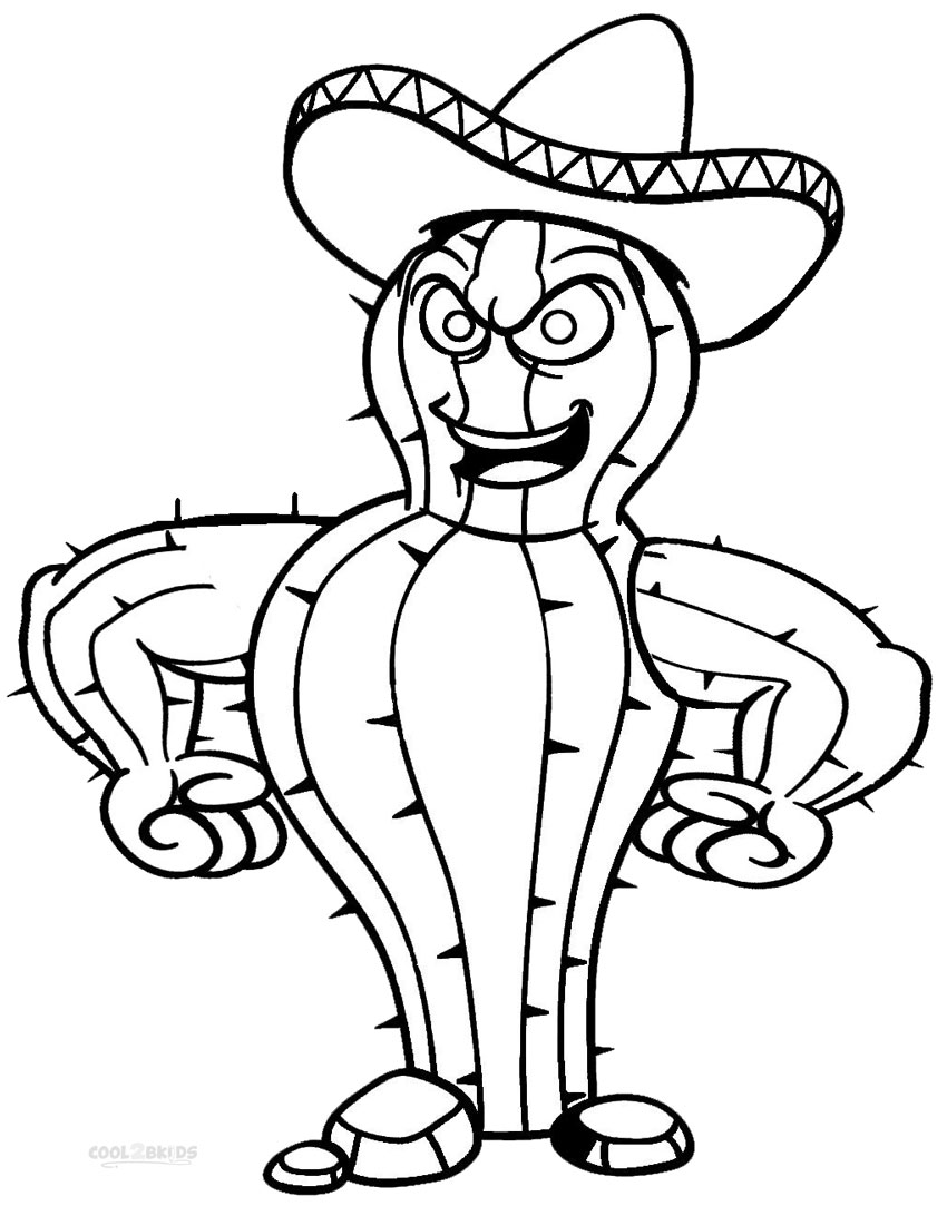 850x1083 Printable Cactus Coloring Pages For Kids Cool2bkids