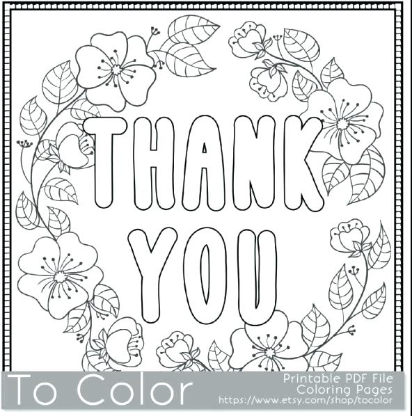 592x598 Thank You Cards Coloring Pages Thank You Cards Coloring Pages