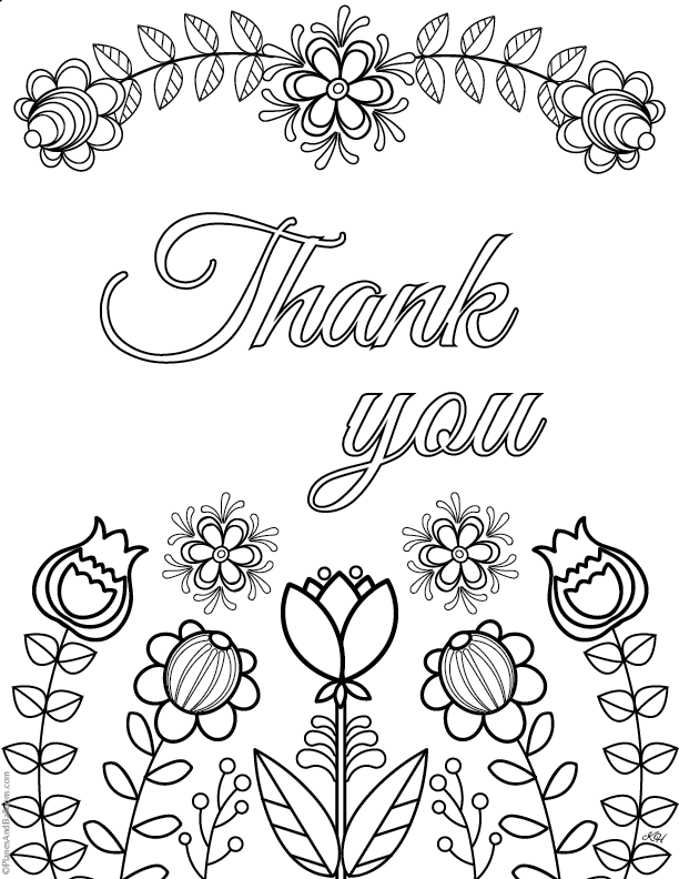 612x792 Thank You Coloring Pages Express Gratitude In A Creative Original Way