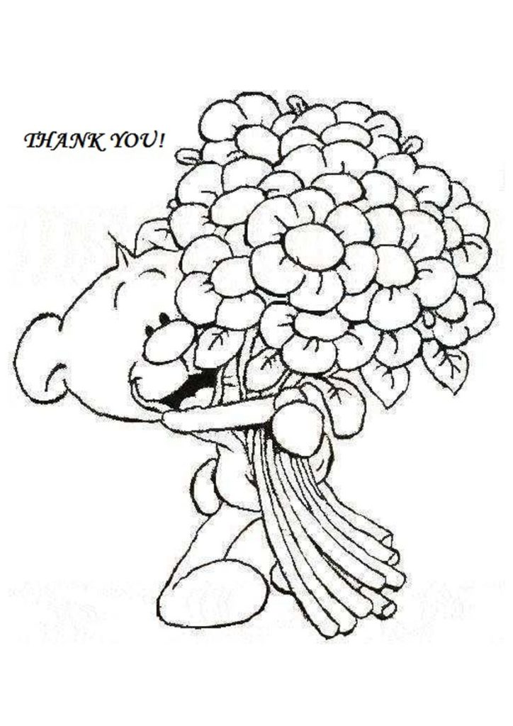 724x1024 Thank You Cards Coloring Pages Thank You