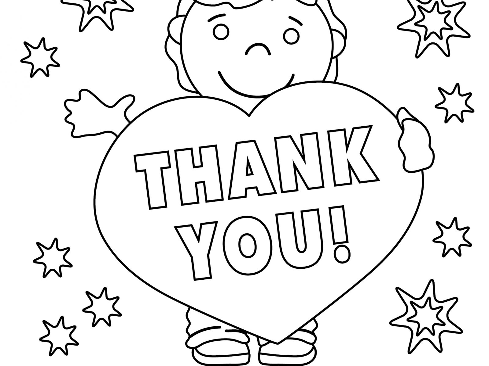 1600x1200 Thank You Coloring Pages Stunning Pdf For Veterans Teachers Free