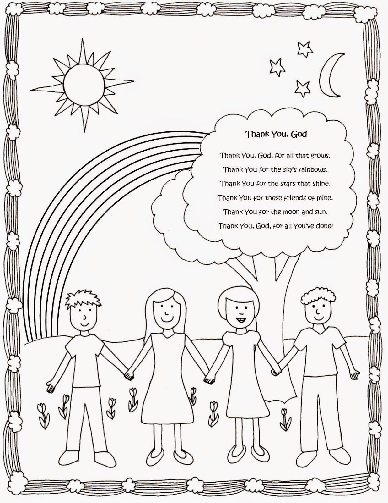 1236x1600 Drawn2bcreative Cute (And Free) Coloring Page With Thank You God