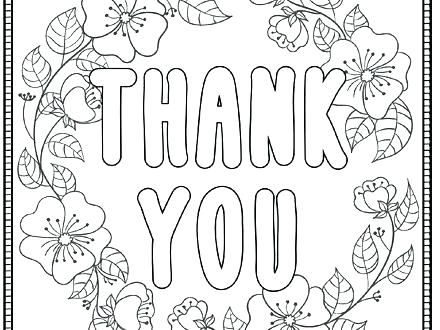 440x330 Thank You Coloring Page Thank You Teacher Coloring Pages Thank You