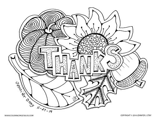500x386 Thanksgiving Coloring Page For Adults. Printable Coloring Pages