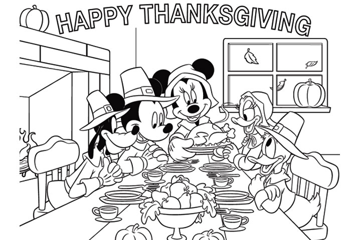 720x480 Disney Thanksgiving Coloring Pages