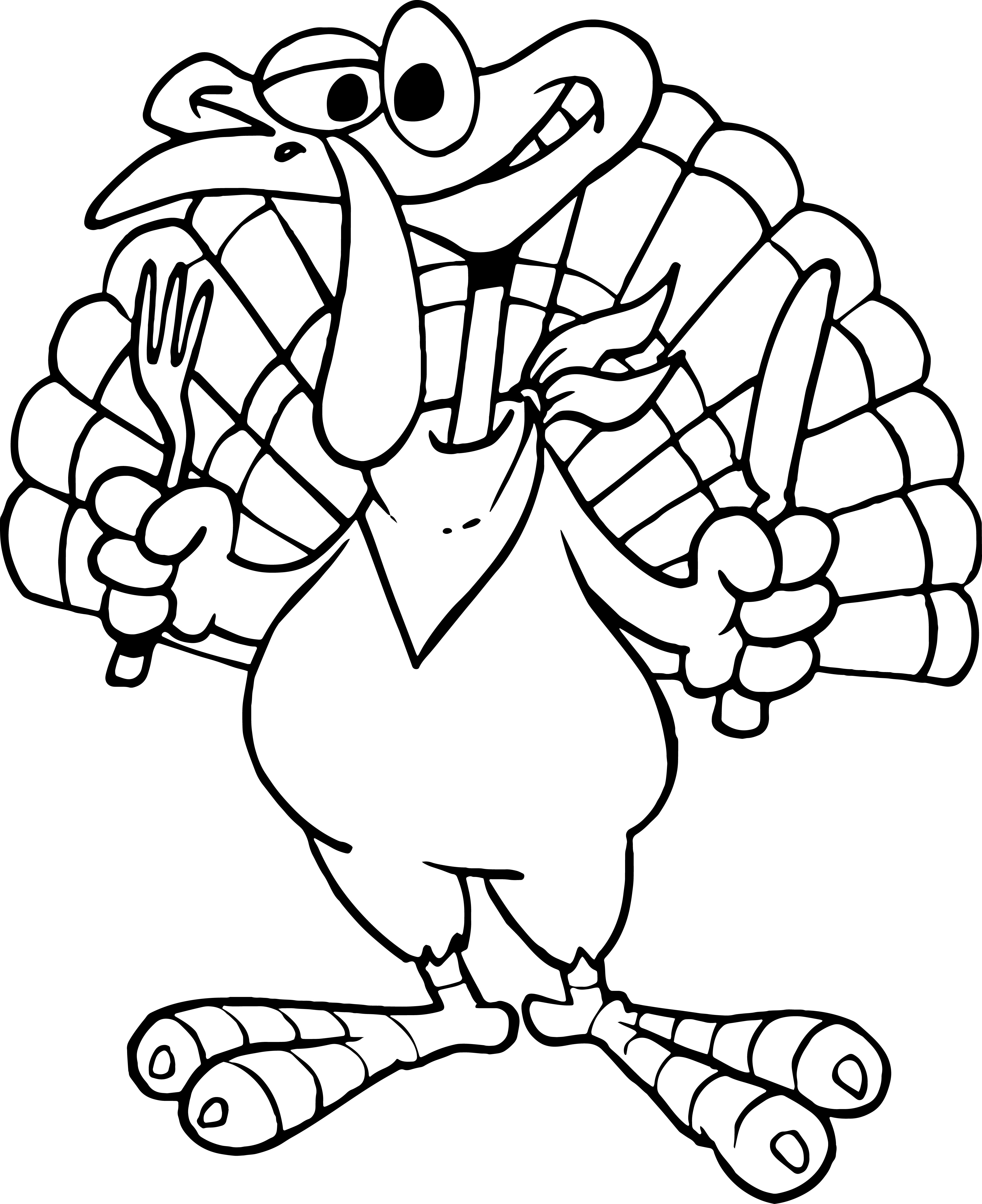 4149x5088 Rare Turkey Coloring Pics Thanksgiving Sheet 9