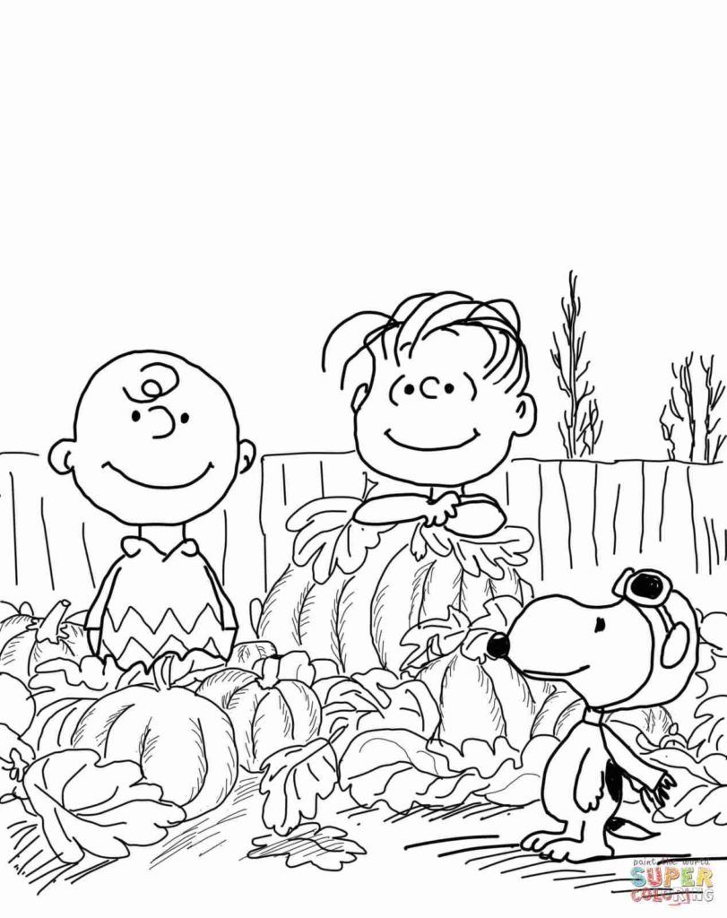 811x1024 Charlie Brown Thanksgiving Coloring Pages 4