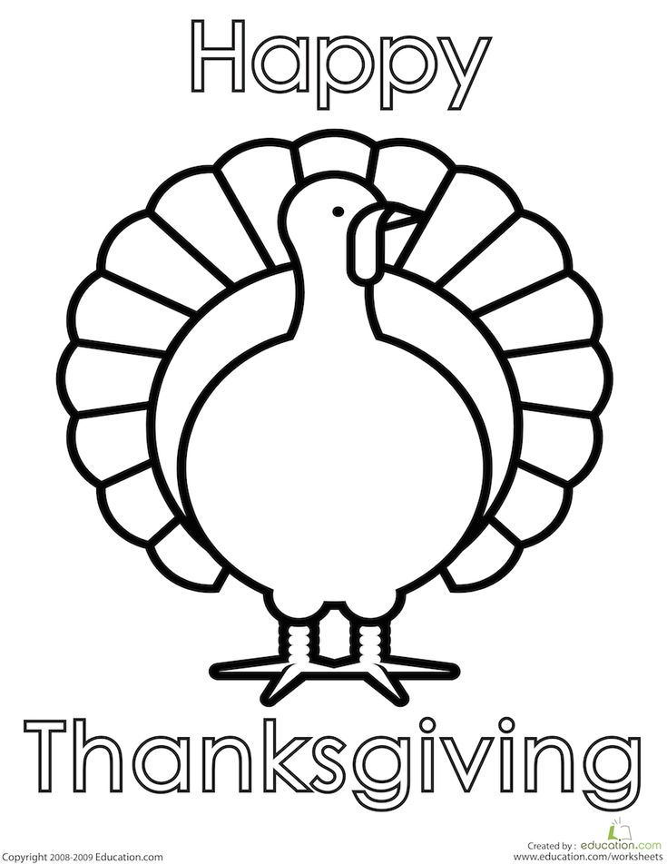 Thanksgiving Coloring Pages For Preschoolers