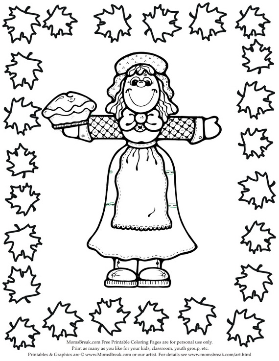570x737 Thanksgiving Coloring Pages For Kids