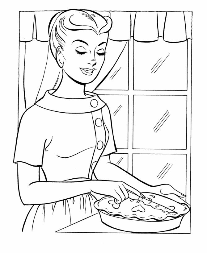 670x820 Mom Coloring Pages Best Of Thanksgiving Dinner Coloring Page