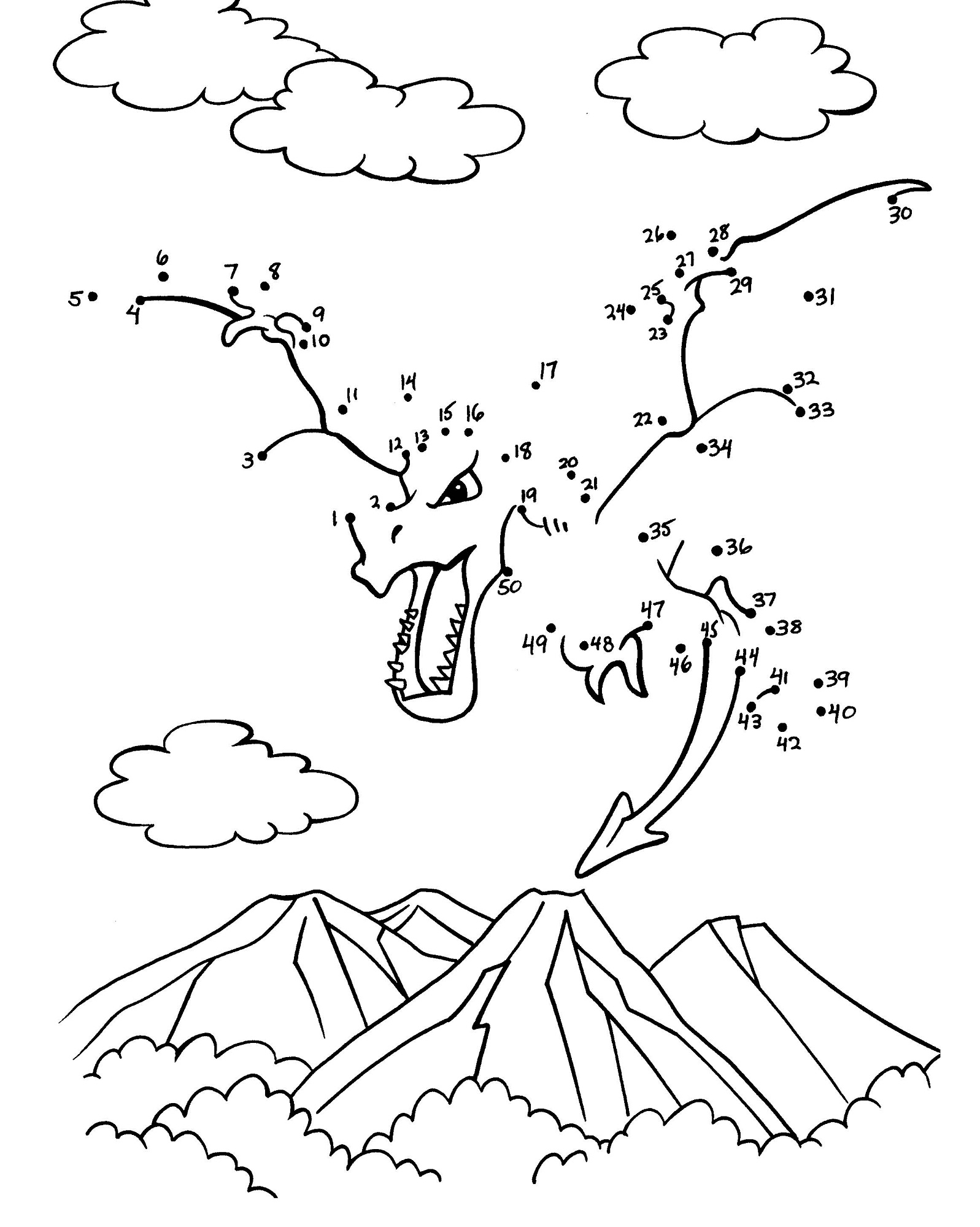 1597x2000 Dot To Coloring Pages Cat Witch Connect The Pigs Educations