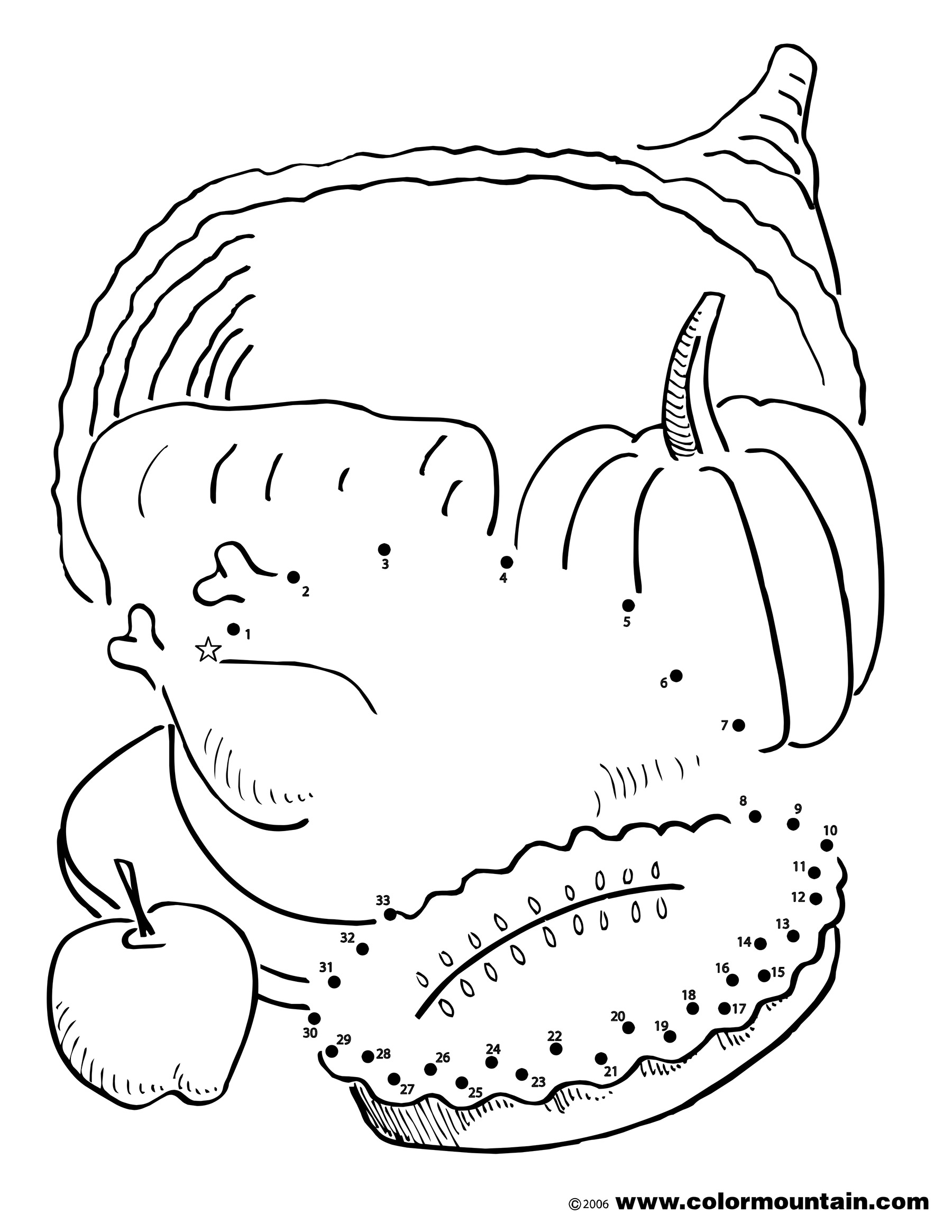 1800x2329 Thanksgiving Activity Coloring Page
