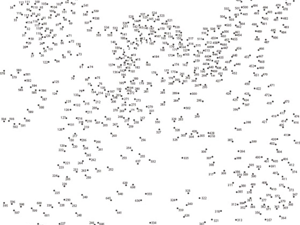 1024x768 Connect Dots Printable Hard Dot Coloring Pages The