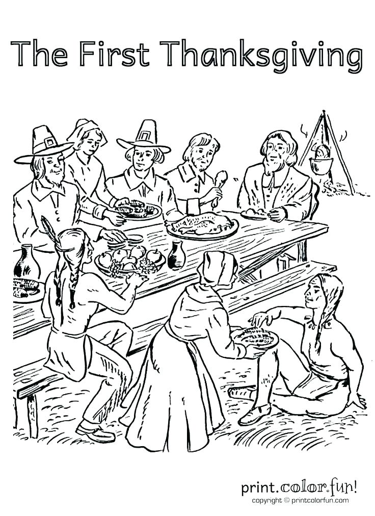 736x1012 Thanksgiving Dinner Coloring Pages Thanksgiving Dinner Coloring
