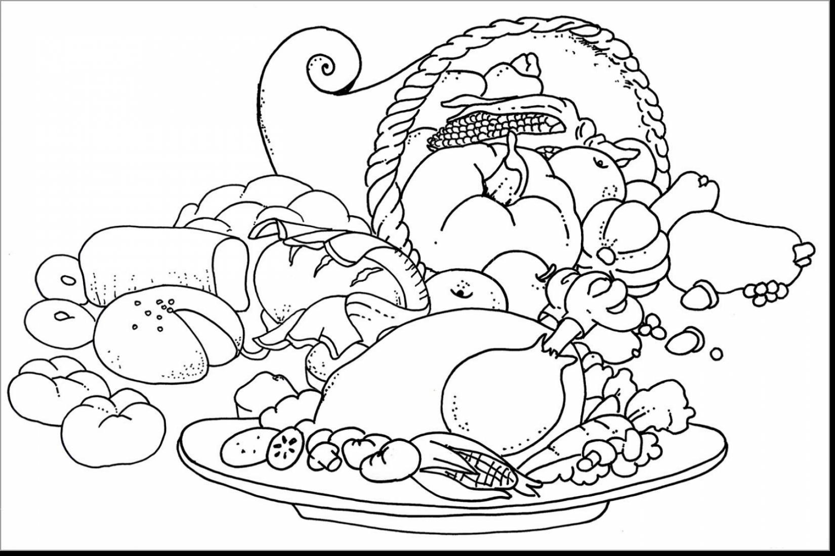 1650x1100 Astounding Thanksgiving Feast Coloring Pages With Free Printable