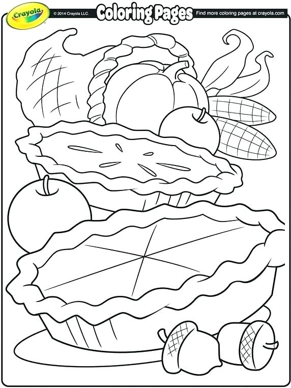 572x762 First Thanksgiving Feast Coloring Pages Pies