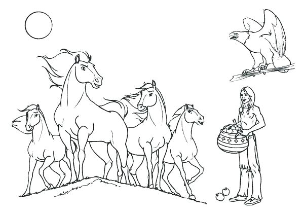 600x424 Indian Coloring Pages Printables Coloring Pages Horses Coloring