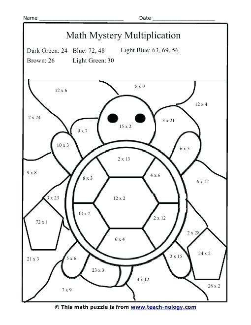 510x660 Multiplication Color Pages Math Coloring Pages Multiplication