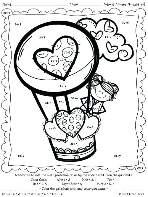 500x667 5th Grade Coloring Pages Coloring Math Worksheets Division