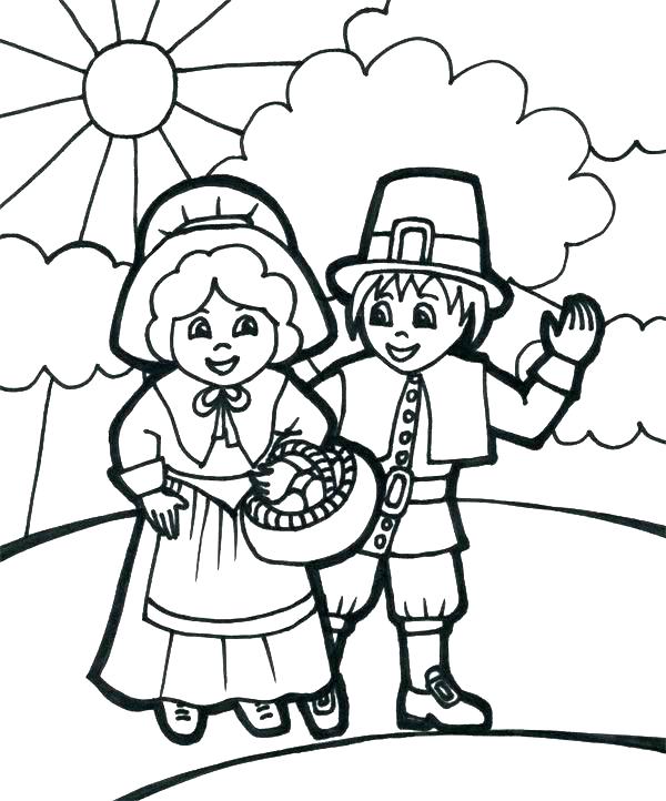 600x722 Pilgrim Coloring Pages Thanksgiving Pilgrim Girl Coloring Pages
