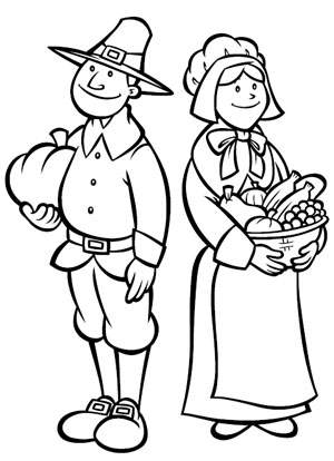 300x414 Transmissionpress Thanksgiving Pilgrim Coloring Pages