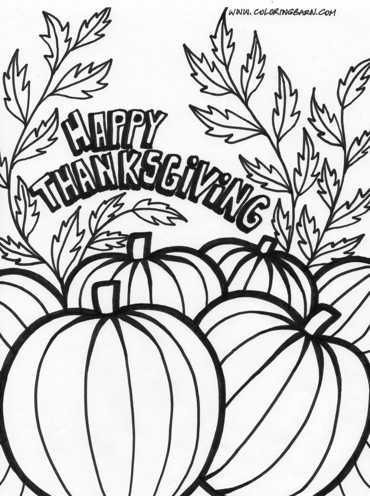 Thanksgiving Pumpkin Coloring Pages