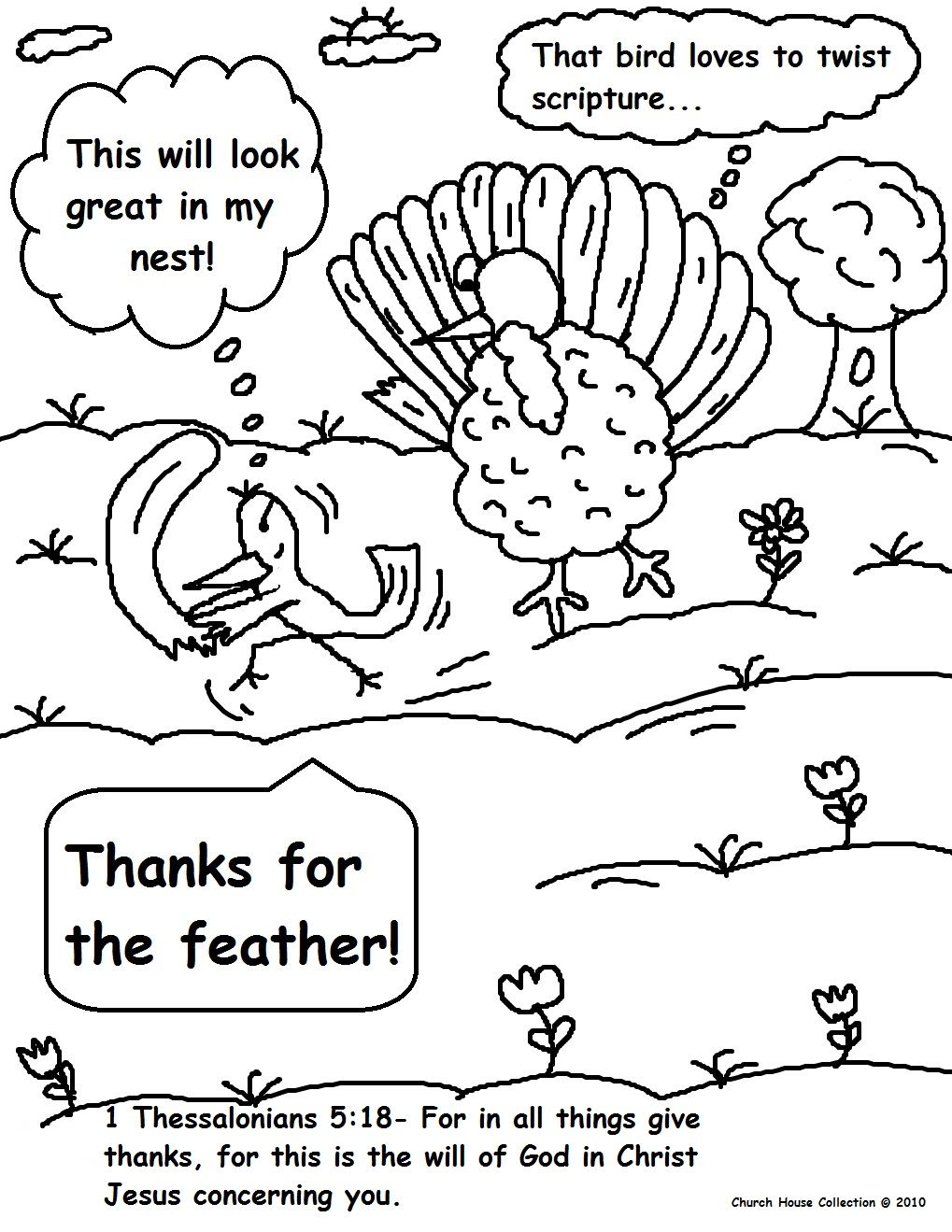 Thanksgiving Sunday School Coloring Pages