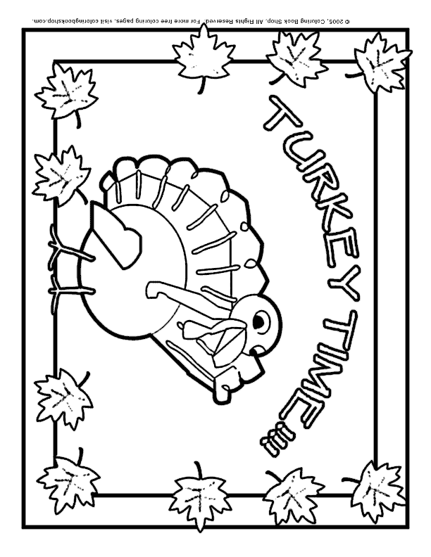 612x792 Thanksgiving Printable Coloring Page Turkey Placemat For Kids' Table