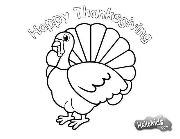 620x480 Turkey For Thanksgiving Coloring Pages