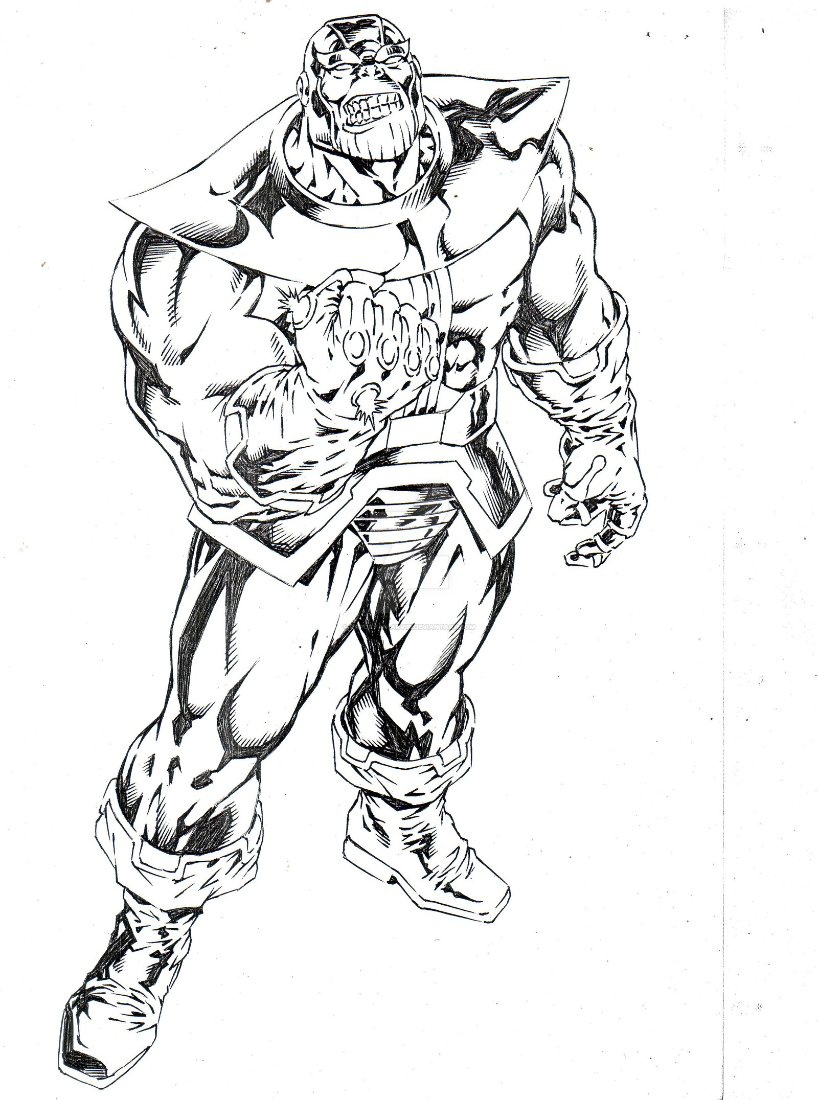 1600x2152 Marvel Thanos Coloring Pages