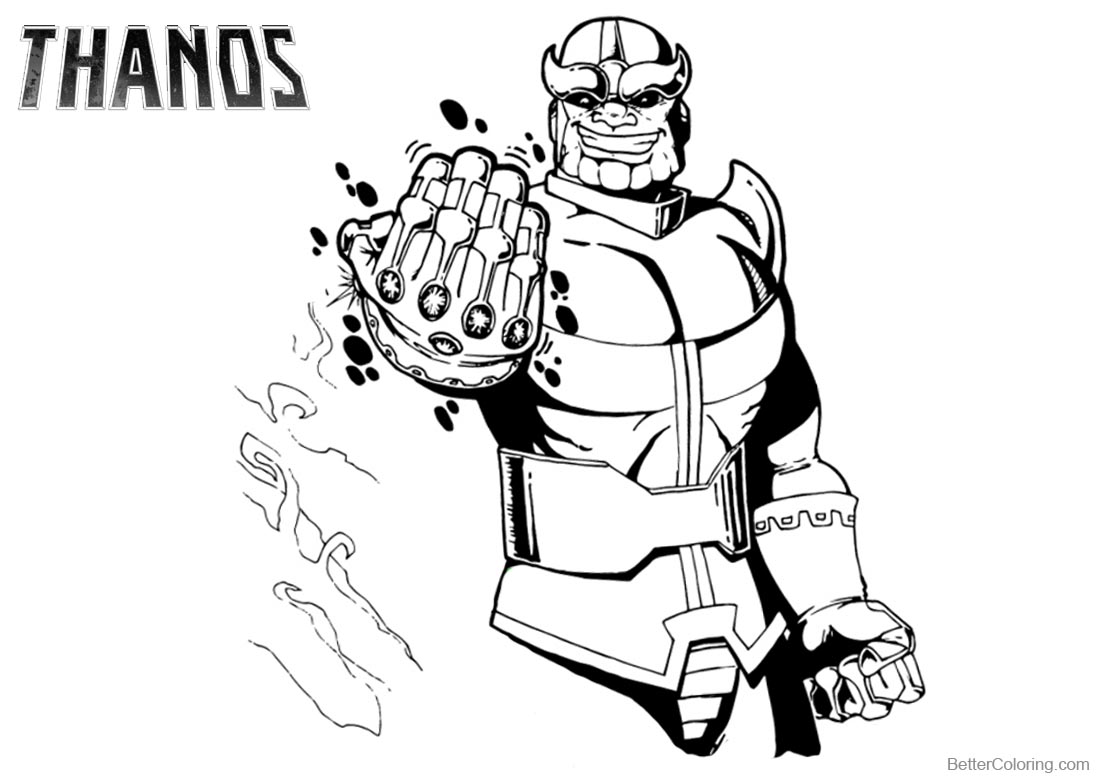 1100x780 Avengers Thanos Coloring Pages