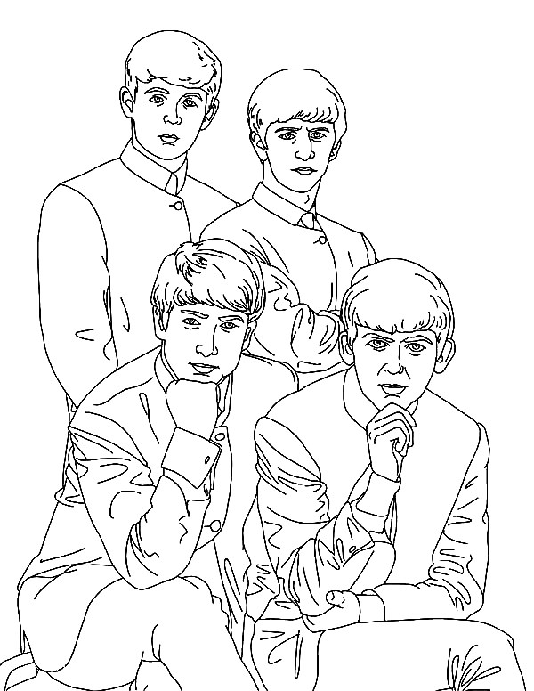 600x776 Beatles Cartoon Drawings Coloring Gallery
