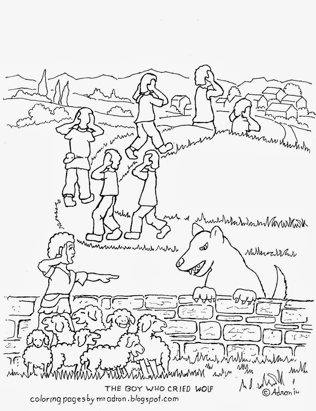 1230x1600 The Boy Who Cried Wolf Printable Coloring Pages Printable