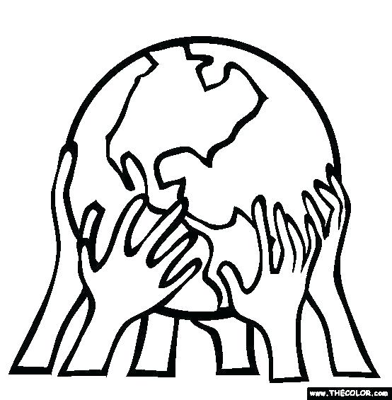 554x565 Coloring Page The Earth Coloring The Earth Coloring Page