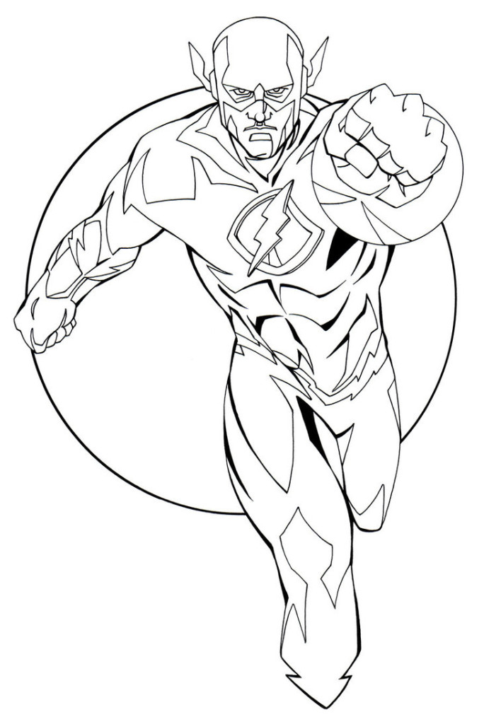684x1024 The Flash Superhero Coloring Pages Printable