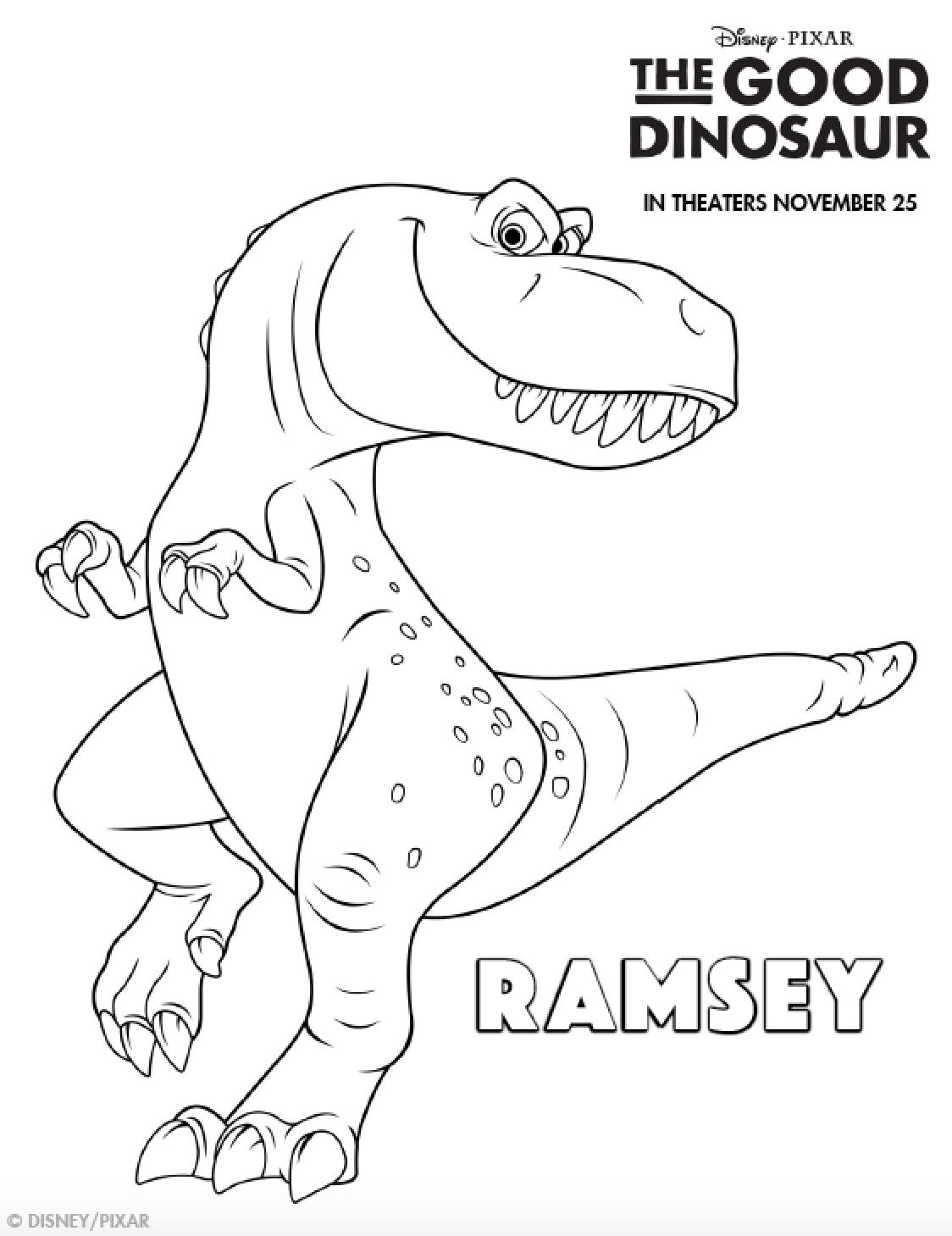 1124x1459 The Good Dinosaur Coloring Pages Simply Being Mommy