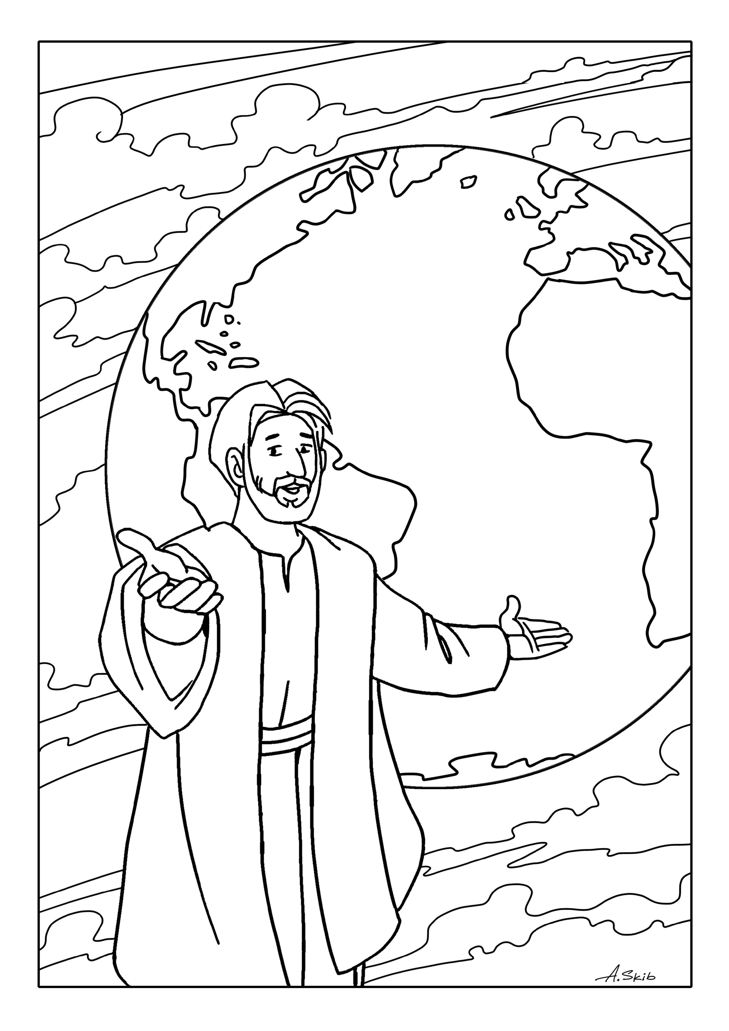 2460x3479 Free Coloring Pages The Great Commission Creating With Kids